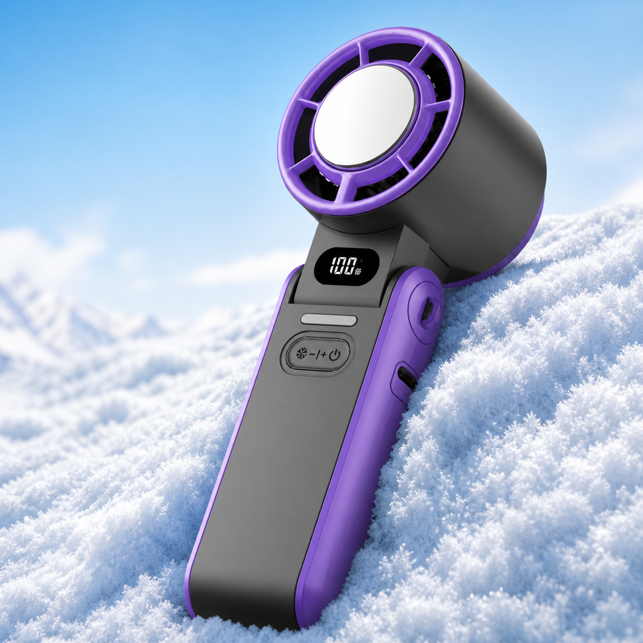 Ventilador de mano portátil con refrigeración por hielo