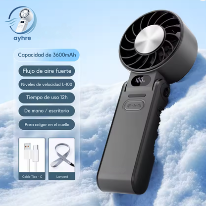 Ventilador de mano portátil con refrigeración por hielo