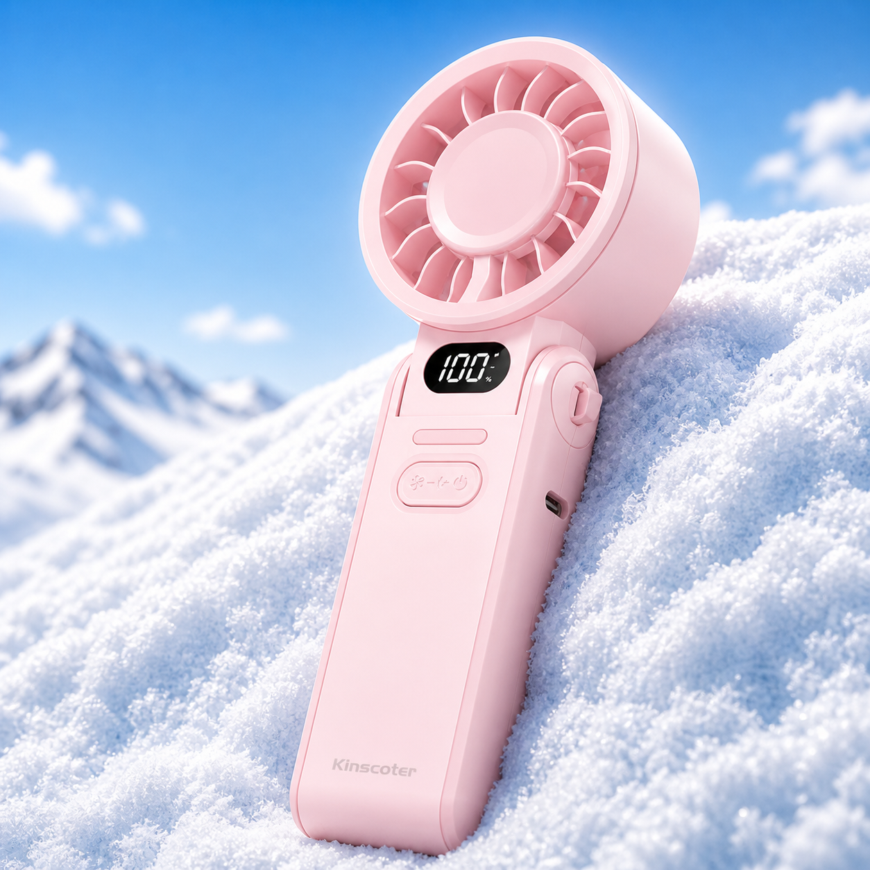 Ventilador de mano portátil con refrigeración por hielo
